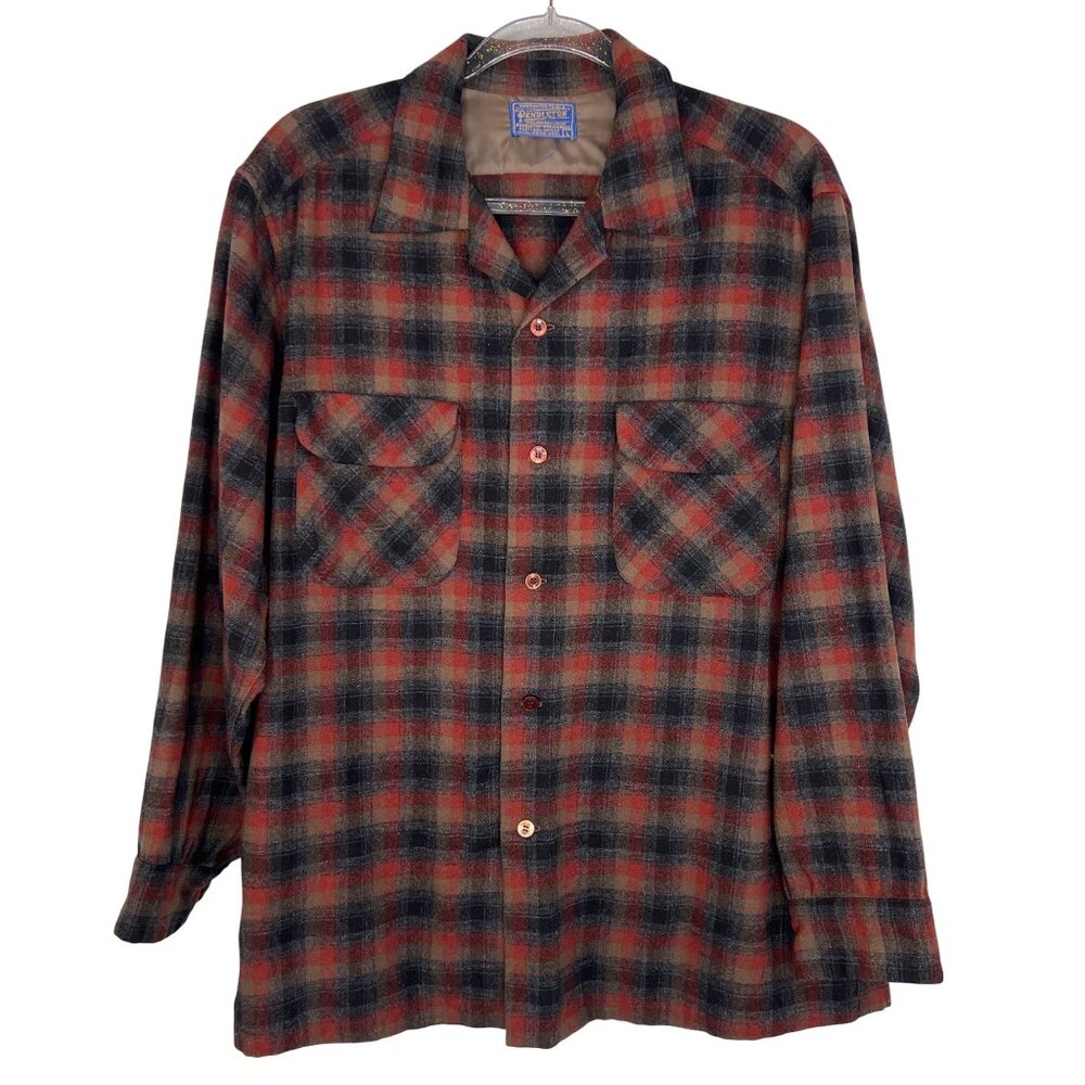 Vintage 1962 Pendleton Board Shirt Loop Button Co… - image 1